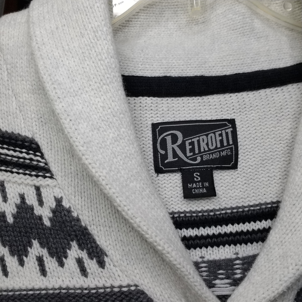 Retrofit button down sweater
